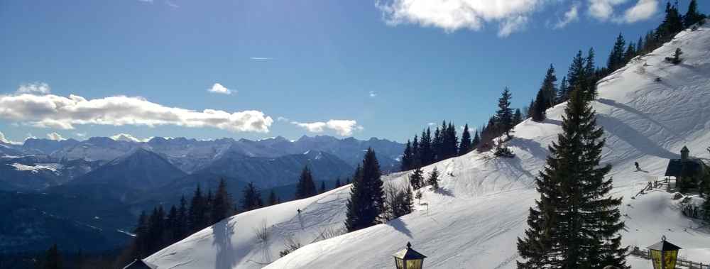 Piste mit Weitsicht (am Brauneck)